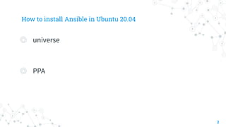 How to install Ansible in Ubuntu 20.04 LTS | PDF