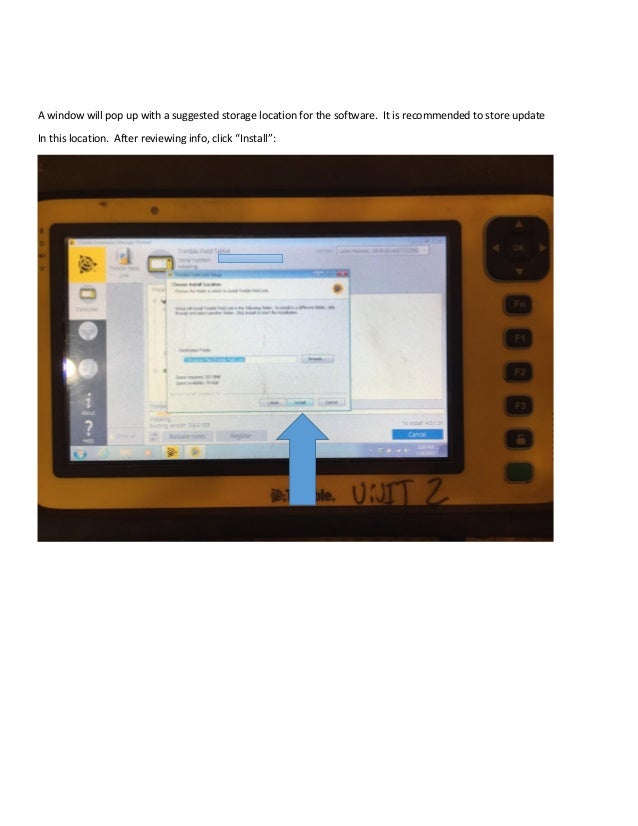 How to install an update on trimble installation manager