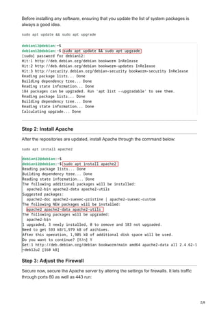 How to Install Apache on Debian 12 Server | PDF
