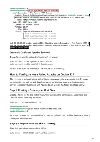 How to Install Apache on Debian 12 Server | PDF