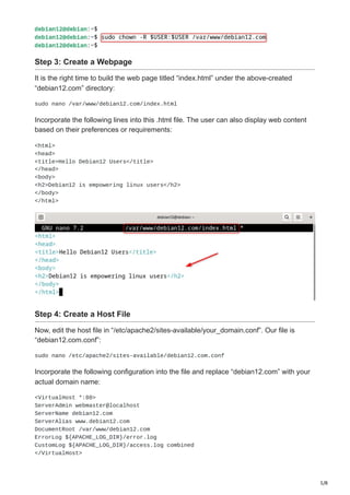 How to Install Apache on Debian 12 Server | PDF