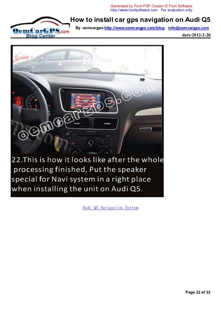 How to install car gps navigation on audi q5