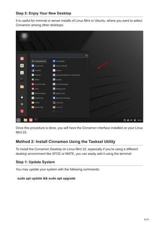 Tasksel Interface How to Install Cinnamon Desktop on Linux Mint 22.pdf