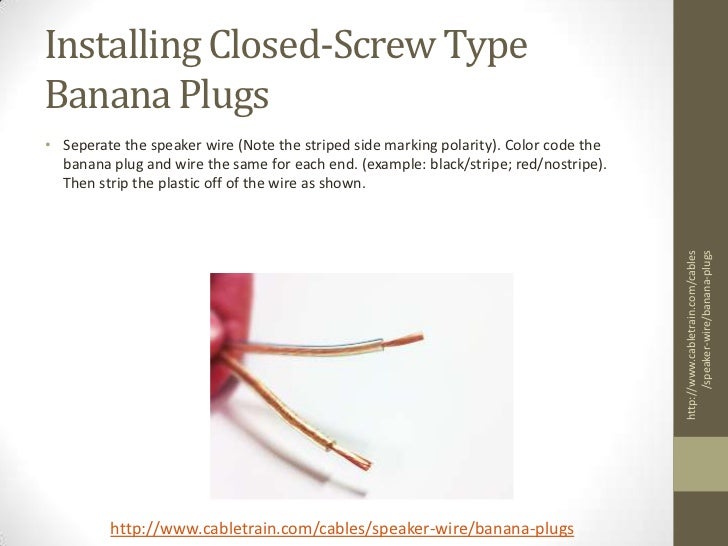 Banana Plugs How to Install Screw Type