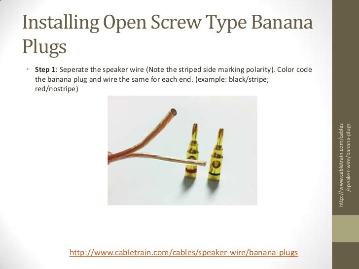 How To Install Closed Screw Banana Plugs Banana Poster