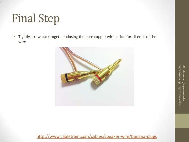 Banana Plugs How to Install Screw Type