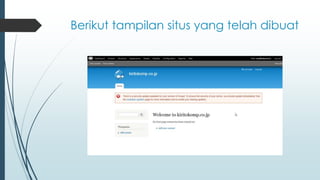 Berikut tampilan situs yang telah dibuat
 