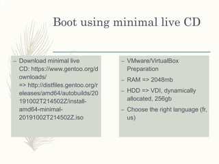 How to install gentoo distributed | PPTX