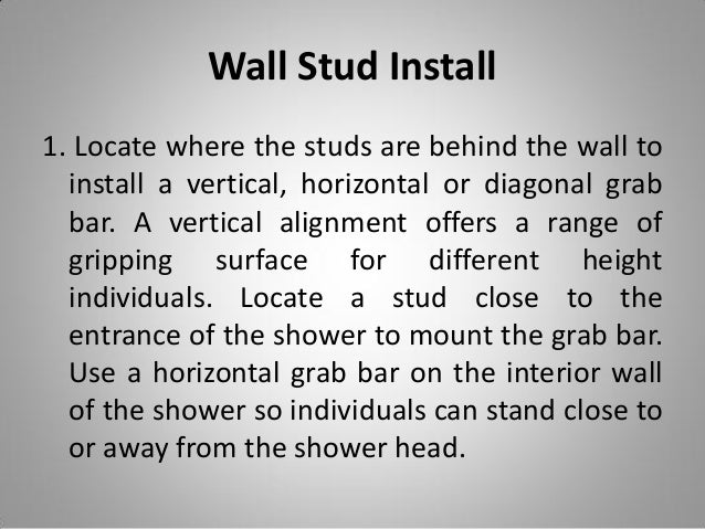 How to Install Handicap Grab Bars in a Shower