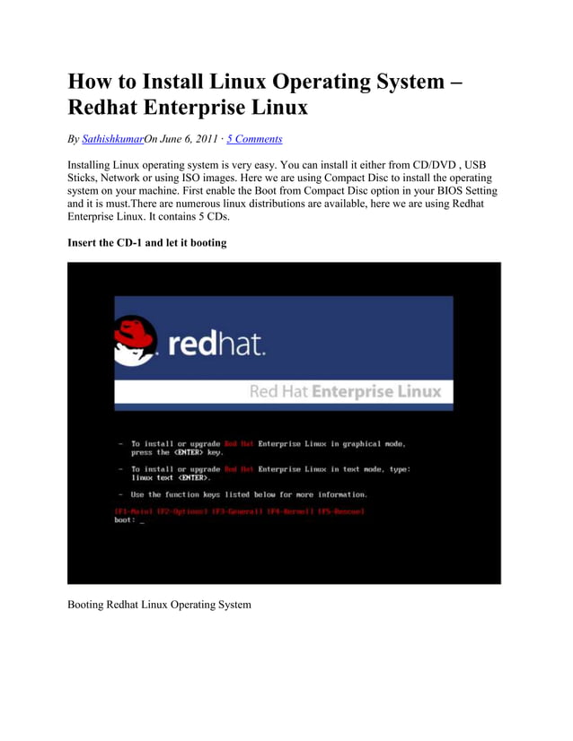 How to install linux operating system | PDF