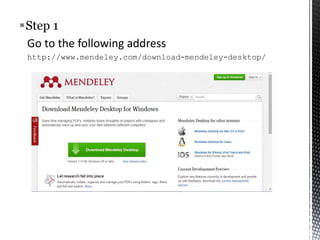 Desktop download mendeley Download Mendeley