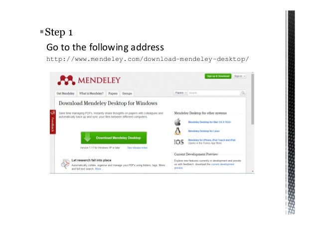 mendeley desktop