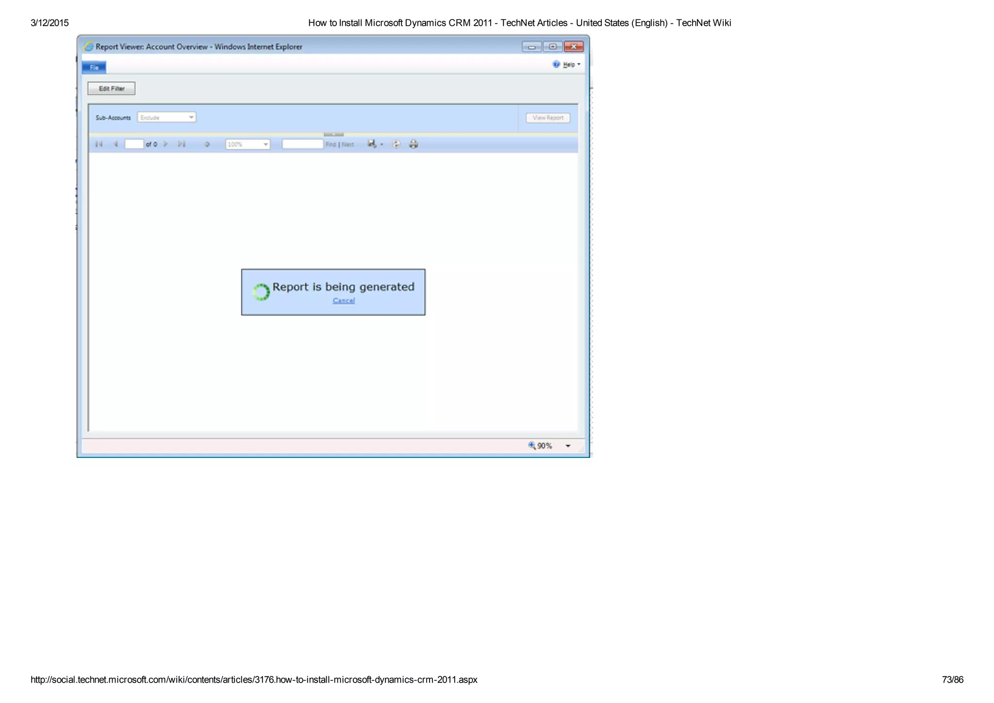 3/12/2015 How to Install Microsoft Dynamics CRM 2011 ­ TechNet Articles ­ United States (English) ­ TechNet Wiki
http://social.technet.microsoft.com/wiki/contents/articles/3176.how­to­install­microsoft­dynamics­crm­2011.aspx 73/86
 