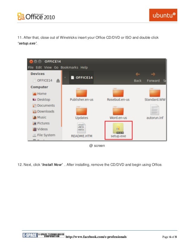 install office 2010 wine ubuntu