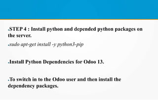 How to install Odoo 13 in Ubuntu ? | PDF