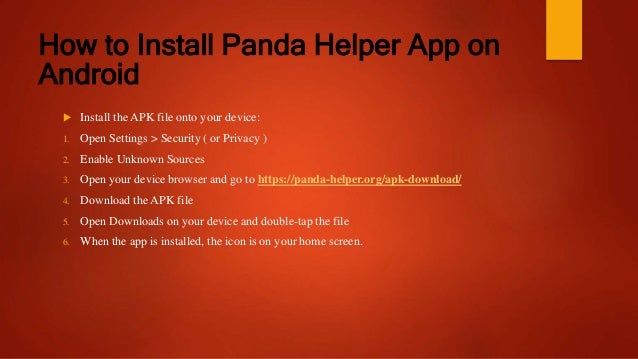 How to install panda helper app on android | PPTX