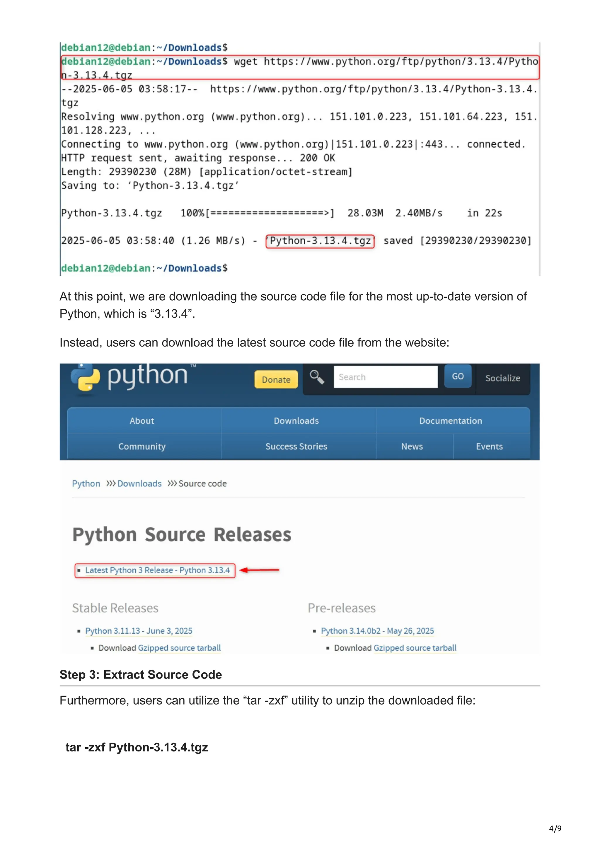 How to Install Python on Debian 12 Server | PDF