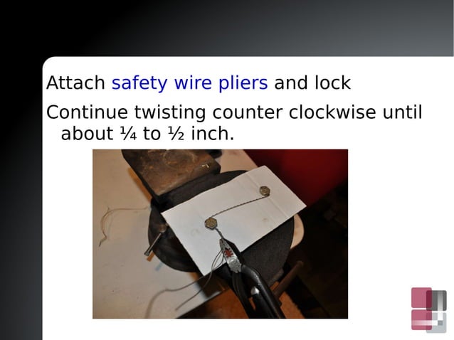 How to install safety wire presentation | ODP