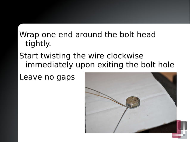 How to install safety wire presentation | ODP