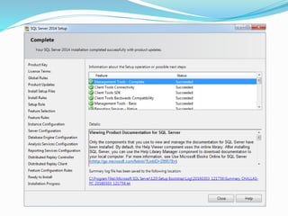 How to install sql server 2014