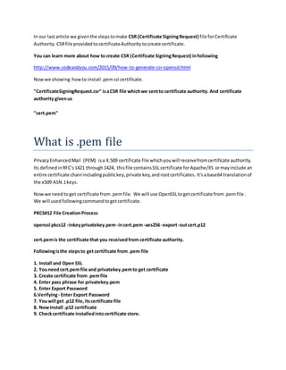Generate Certificate From Pem | Pem Certificate Format – LTAX