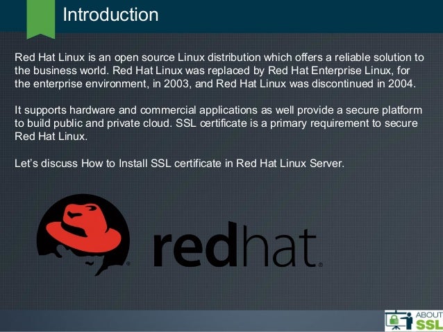 How To Install Ssl Certificate In Red Hat Linux Apache Web Server