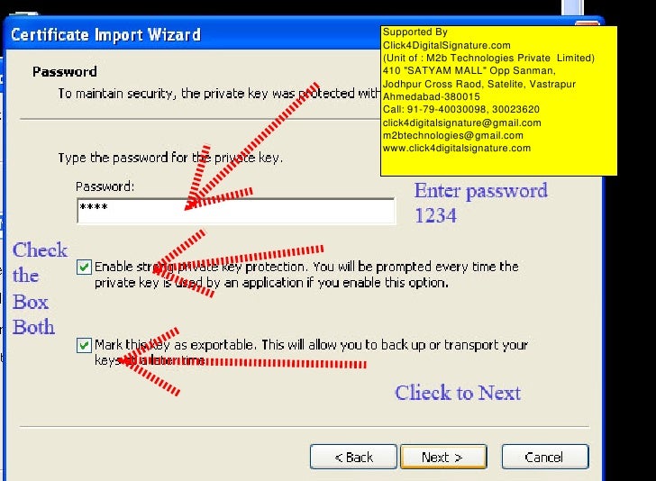 How to install the pfx file into the browser or computer click4digita…