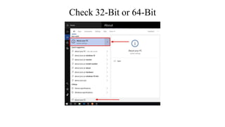 Check 32-Bit or 64-Bit
 