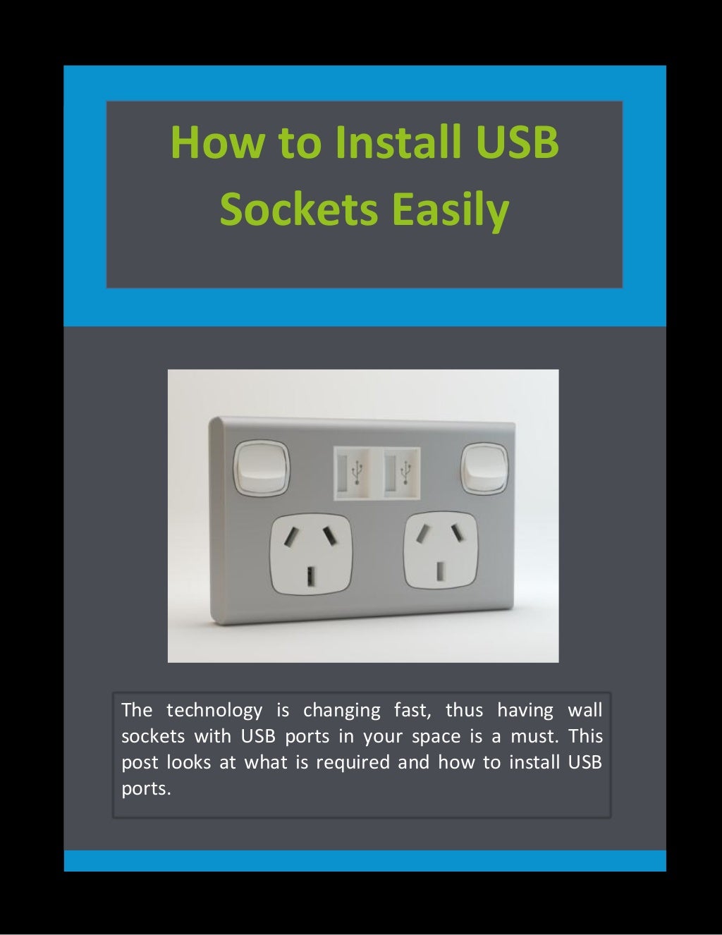 How to Install USB Sockets Easily