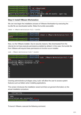 Run Bundle Install How to Install VMware Workstation on Linux Mint 22.pdf