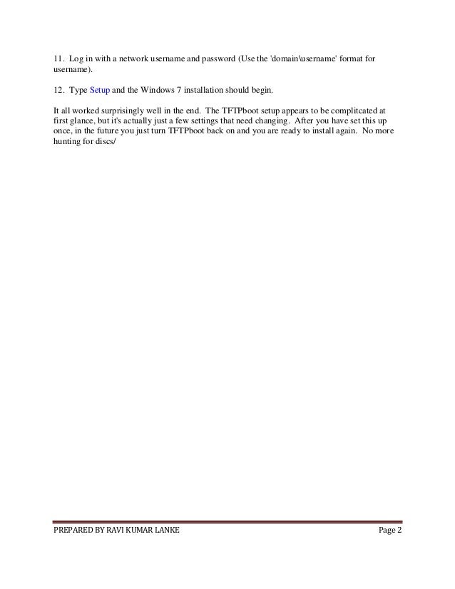 linux tftp installer windows 7