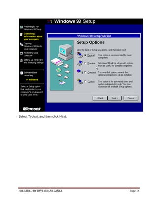 How to install windows 98 | PDF