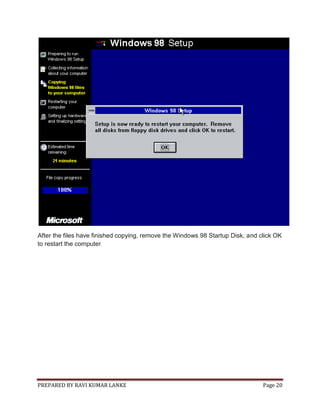 Windows 98 Click How to install windows 98 | PDF