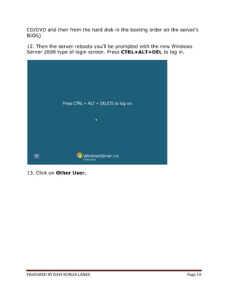 How to install windows server 2008 | PDF