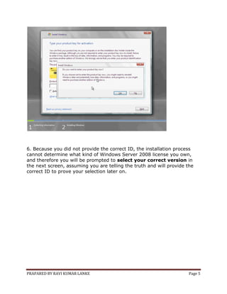 How to install windows server 2008 | PDF