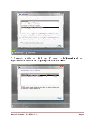How to install windows server 2008 | PDF