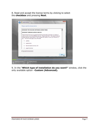 How to install windows server 2008 | PDF