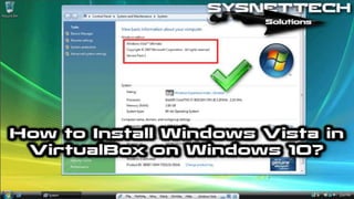 How to Install Windows Vista in VirtualBox 5