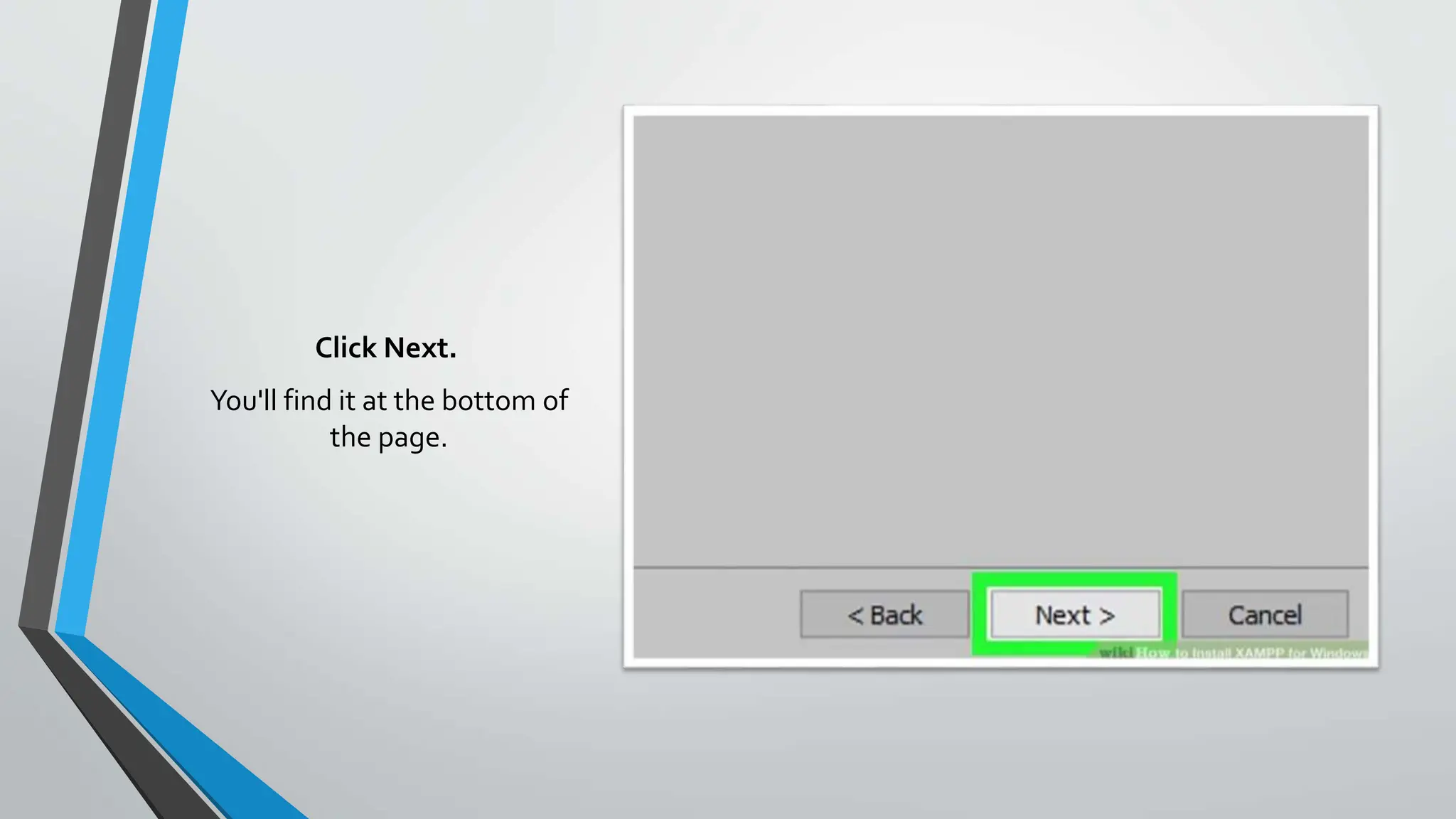 Click Next.
You'll find it at the bottom of
the page.
 