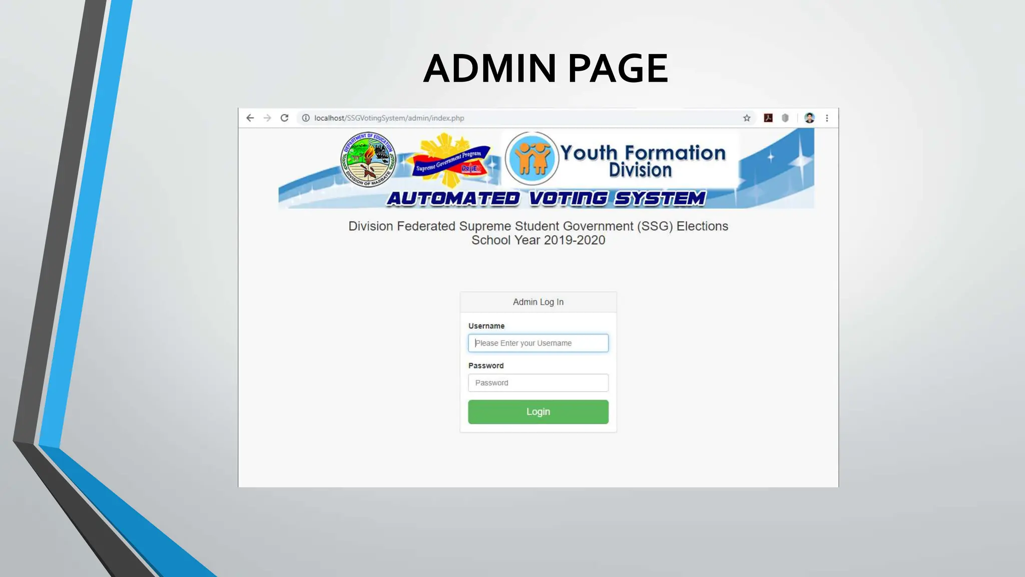 ADMIN PAGE
 