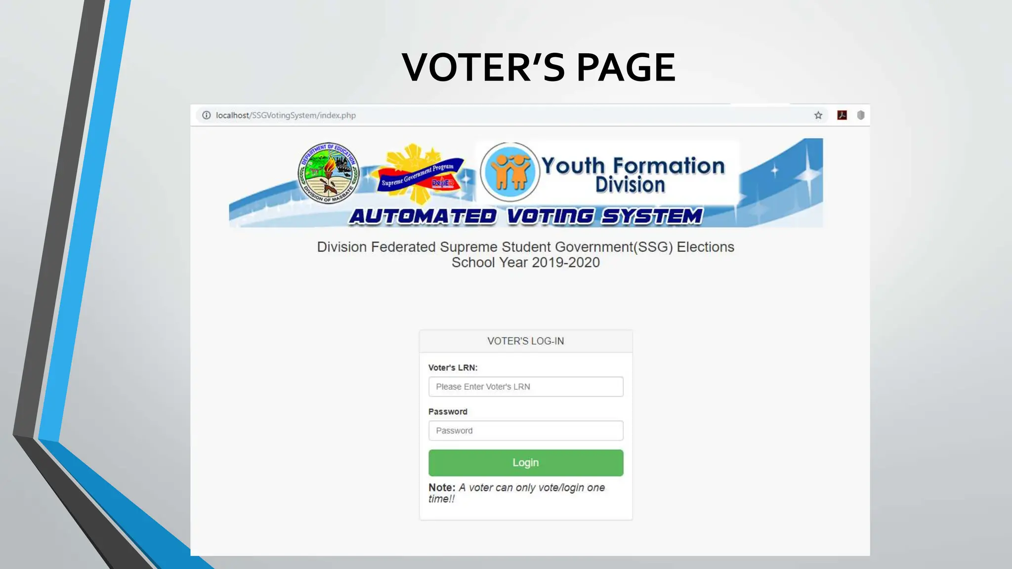 VOTER’S PAGE
 
