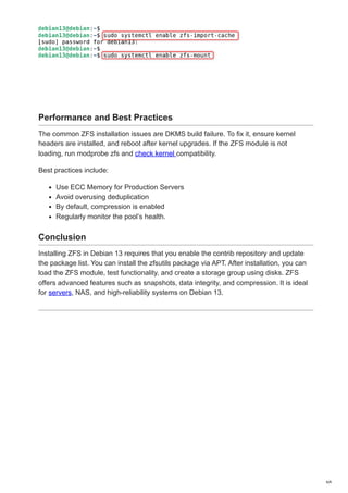 How to Install ZFS on Debian 13. pdf | PDF