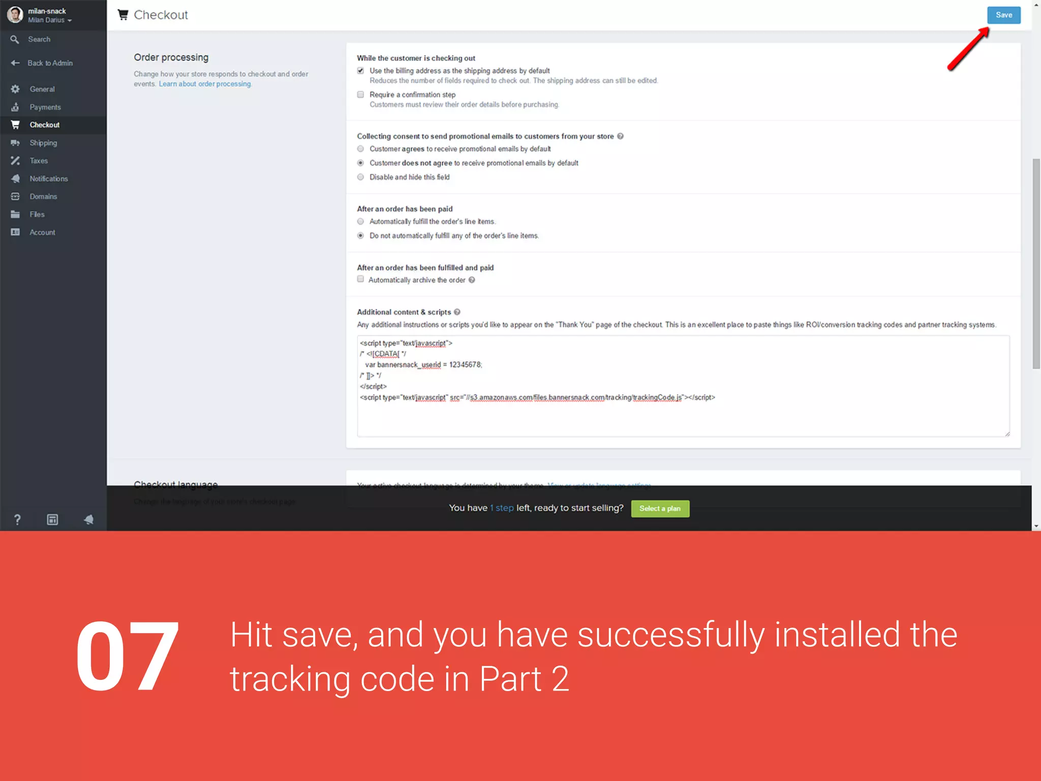 07Hitsave,andyouhavesuccessfullyinstalledthe
trackingcodeinPart2
 