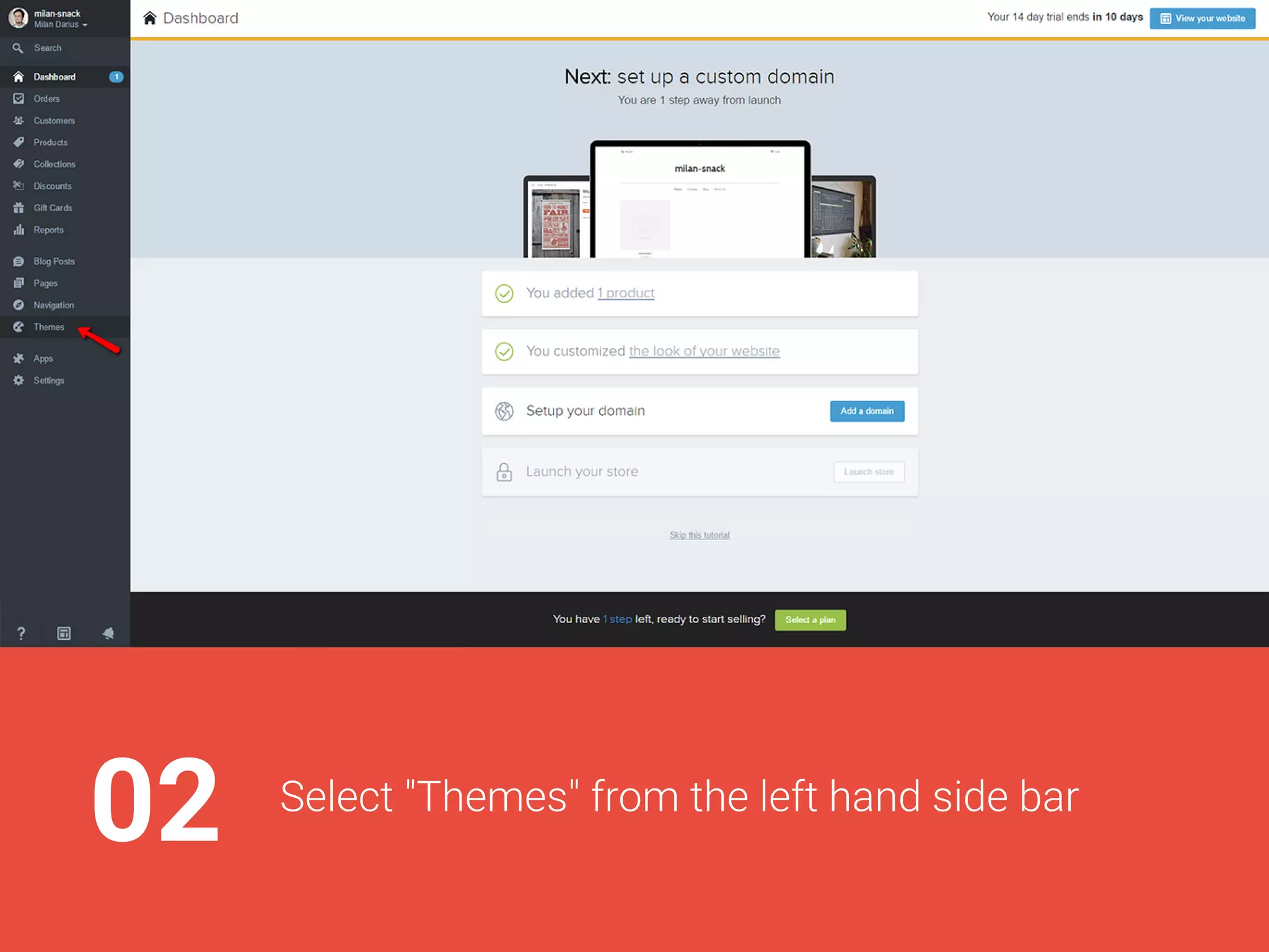 02Select"Themes"fromthelefthandsidebar
 