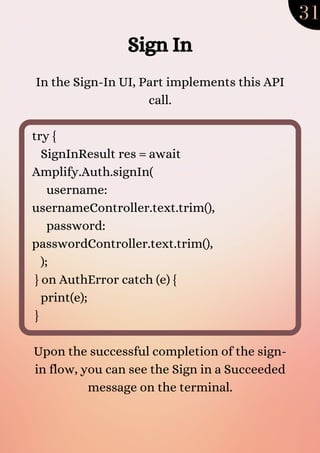 How to integrate authentication using aws amplify in flutter complete ...