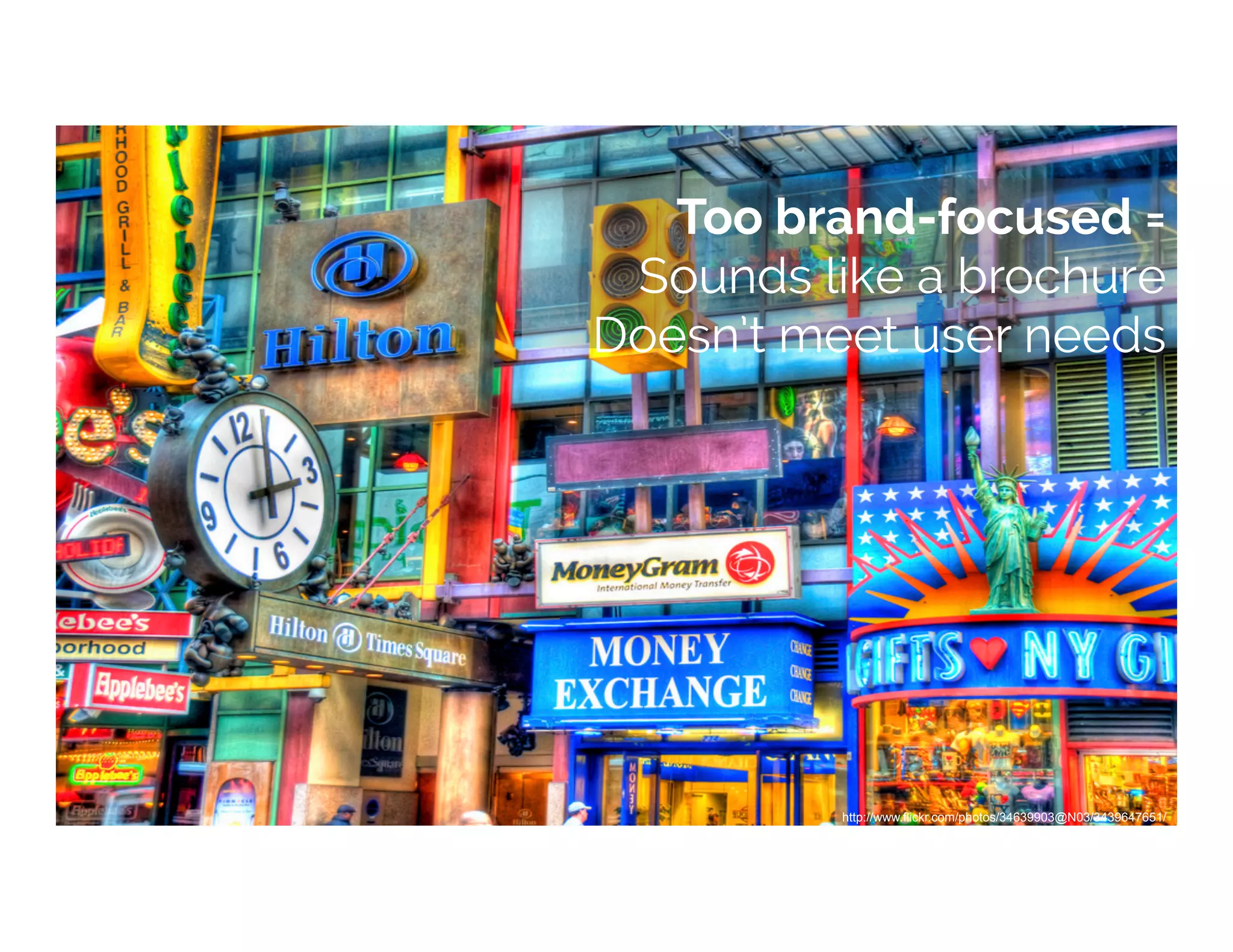 All Rights Reserved © ethology, Inc. 
ethology 
Too brand-focused = 
Sounds like a brochure 
Doesn’t meet user needs 
#Contentandsocial 31 
http://www.flickr.com/photos/34639903@N03/3439647651/ 
 