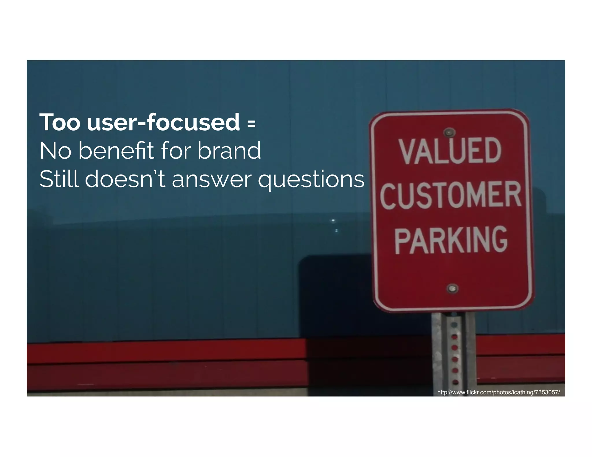 All Rights Reserved © ethology, Inc. 
ethology 
#Contentandsocial 32 
Too user-focused = 
No benefit for brand 
Still doesn’t answer questions 
http://www.flickr.com/photos/icathing/7353057/ 
 