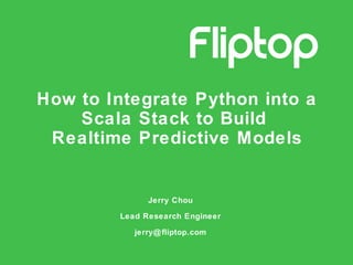 [PyCon 2014 APAC] How to integrate python into a scala stack to build ...