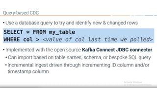 How to integrate your database with kafka & CDC