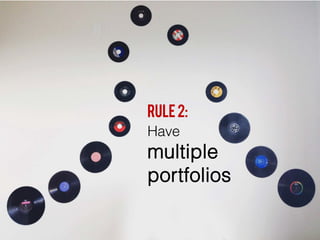 Have
multiple
portfolios
Rule2:
 